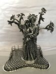 Silver statue of couple