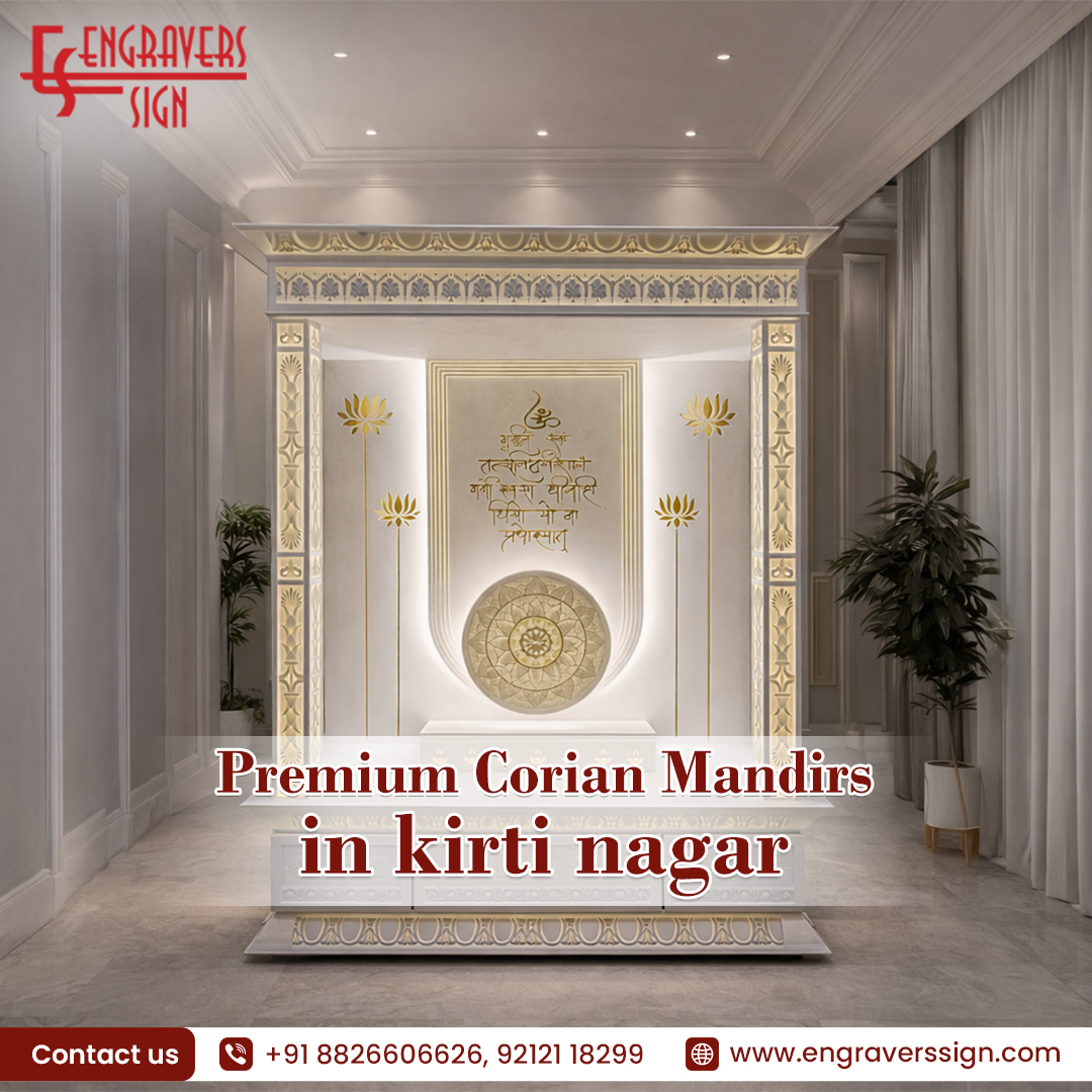 Premium Corian Mandirs in Kirti Nagar for Elegant Homes