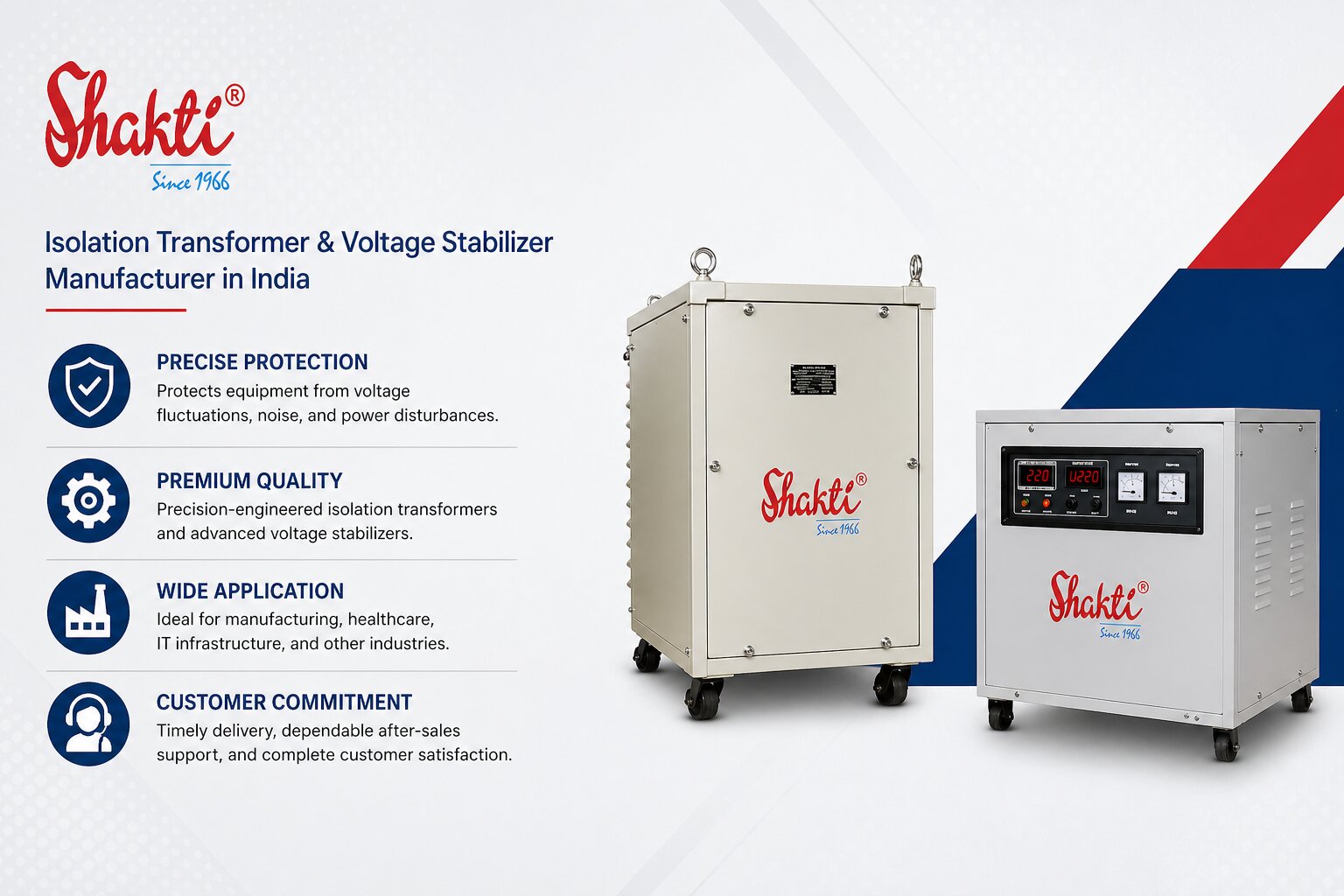 Isolation Transformer & Voltage Stabilizer Manufacturer in India