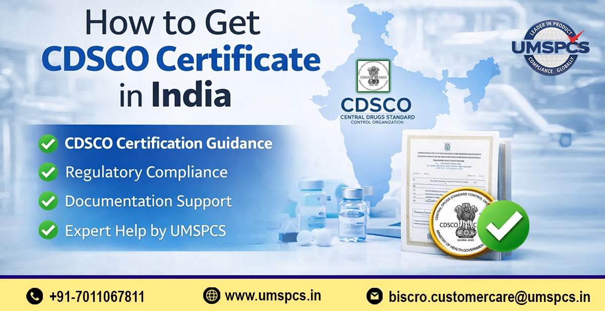 How to get cdsco certificate in india