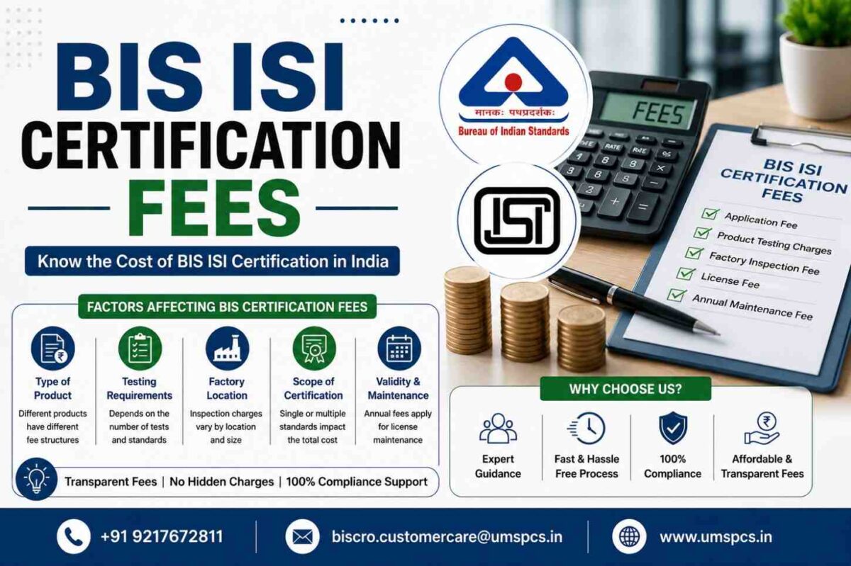 BIS-ISI-Certification-Fees