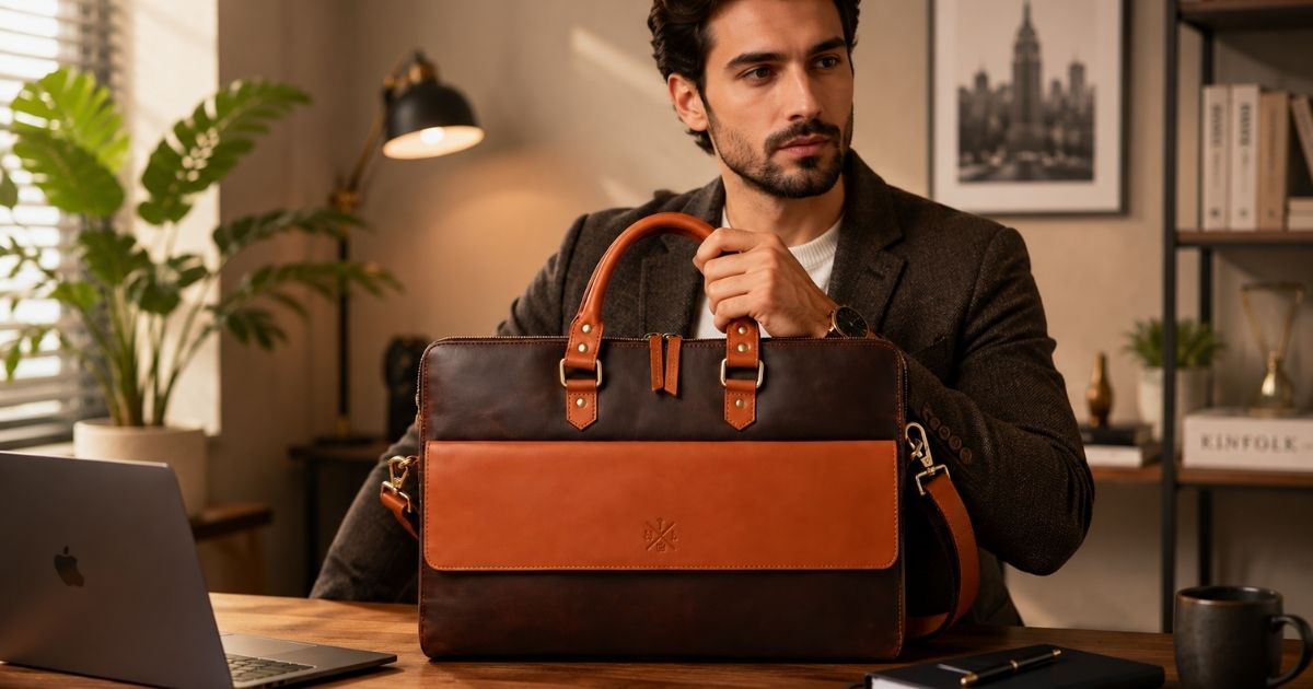 leather laptop bag