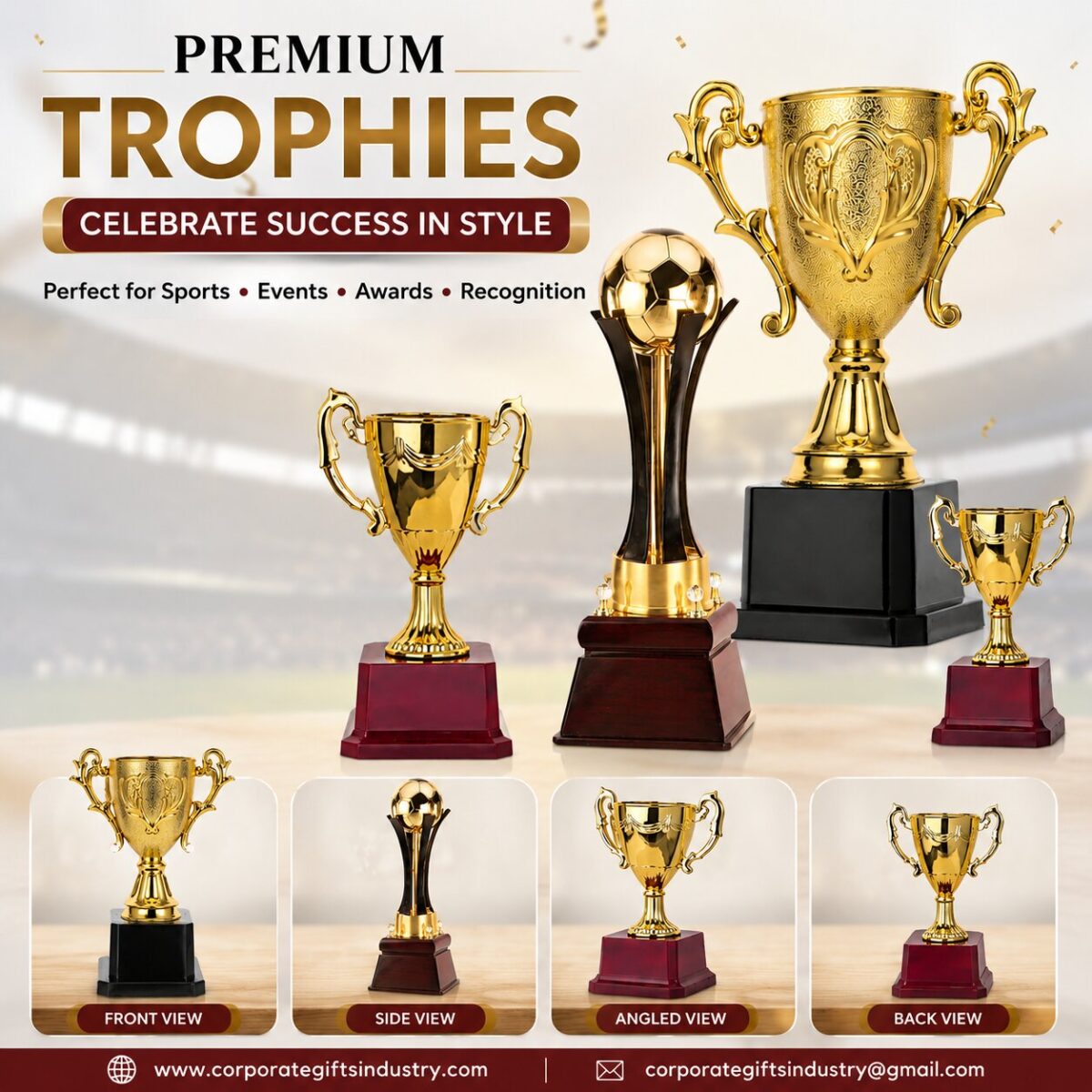 Modern Trophy Cups, Medals & Customized Award Solutions in India