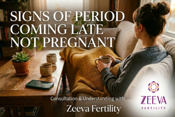 signs of period coming late not pregnant