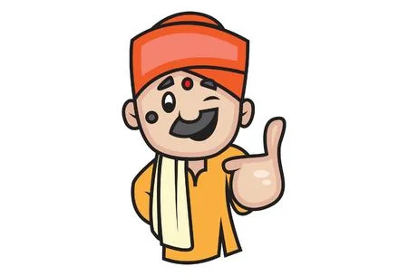 120384039-vector-cartoon-illustration-of-cute-pandit-showing-thumbs-up-isolated-on-white-background-