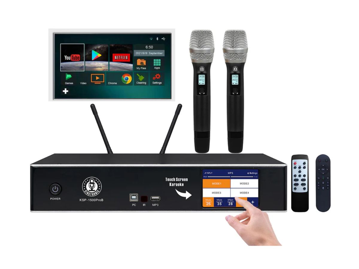 Anti Feedback Touch Screen Amplifier for Crystal Clear Karaoke