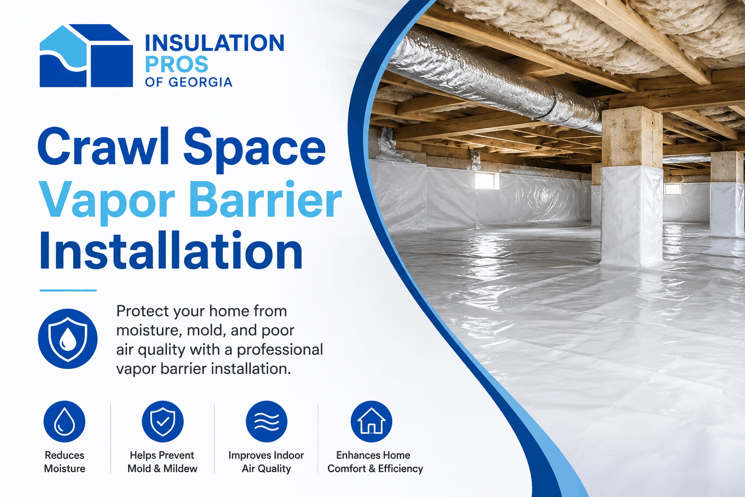 Crawl Space Vapor Barrier Installation Alpharetta (1)