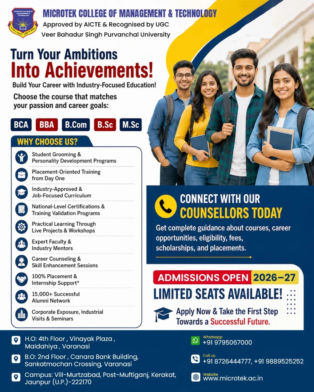 College in Varanasi for Quality Higher Education and Career Development