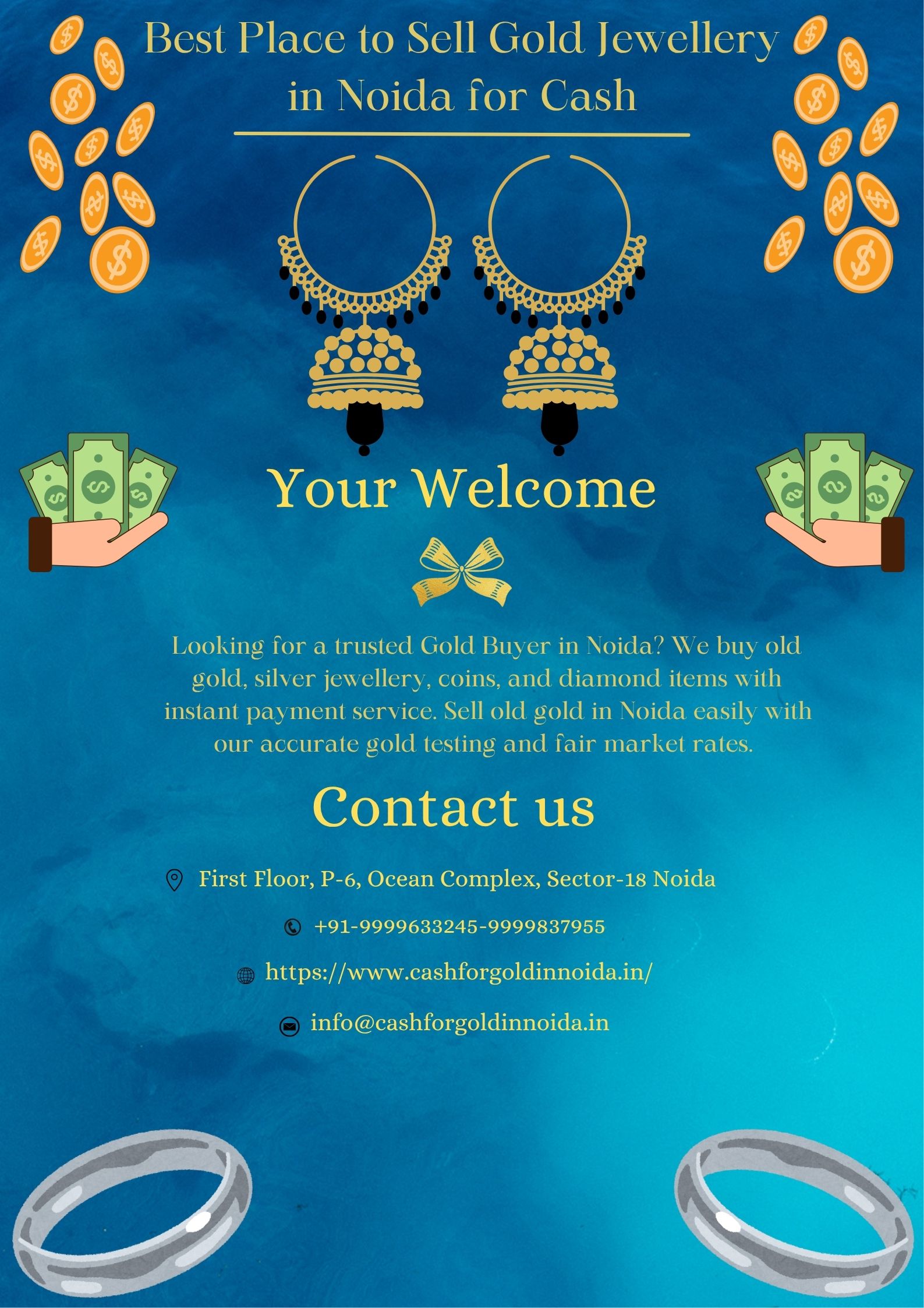 Blue and Gold Aesthetic Thank You Poster (2)
