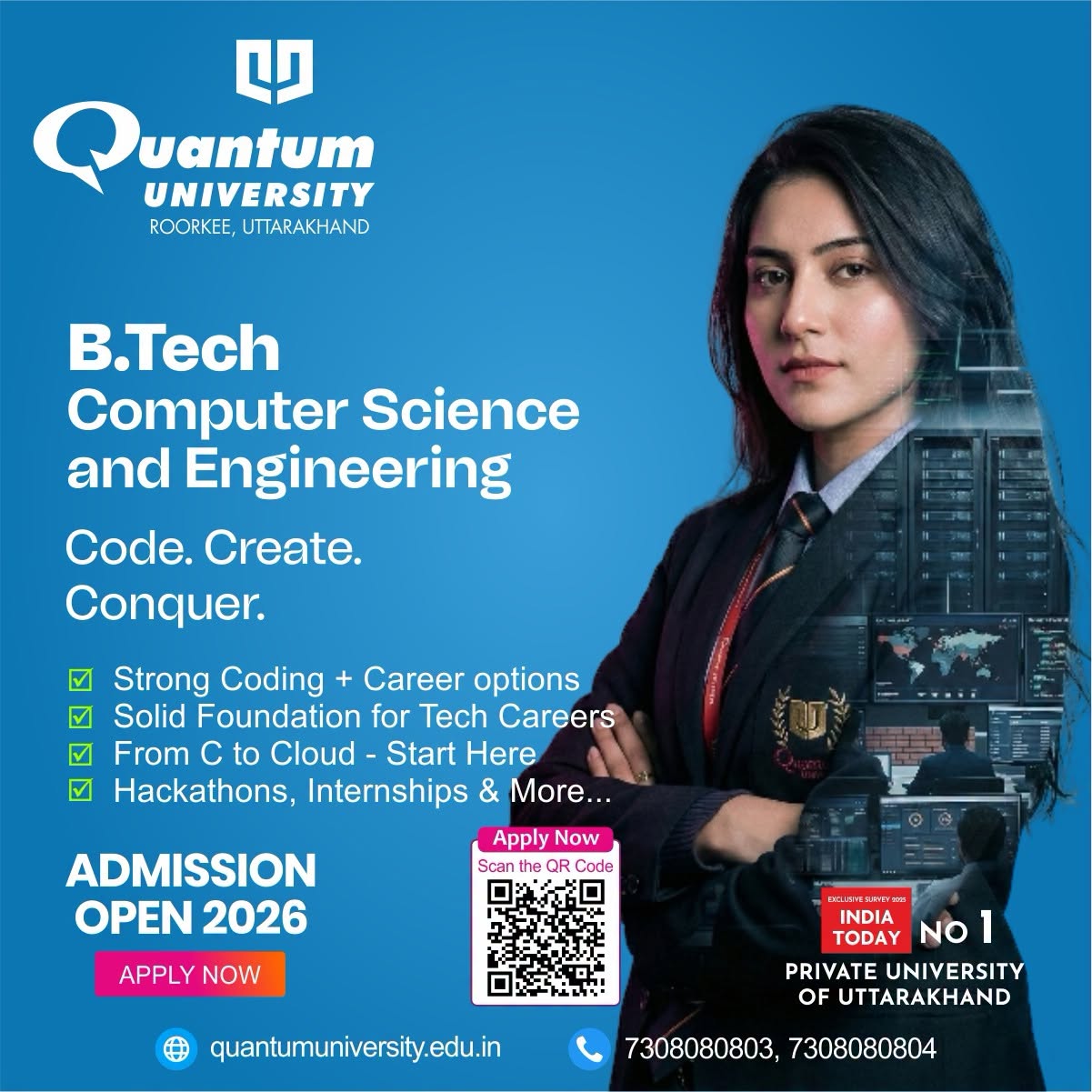 top university for b tech cse in dehradun