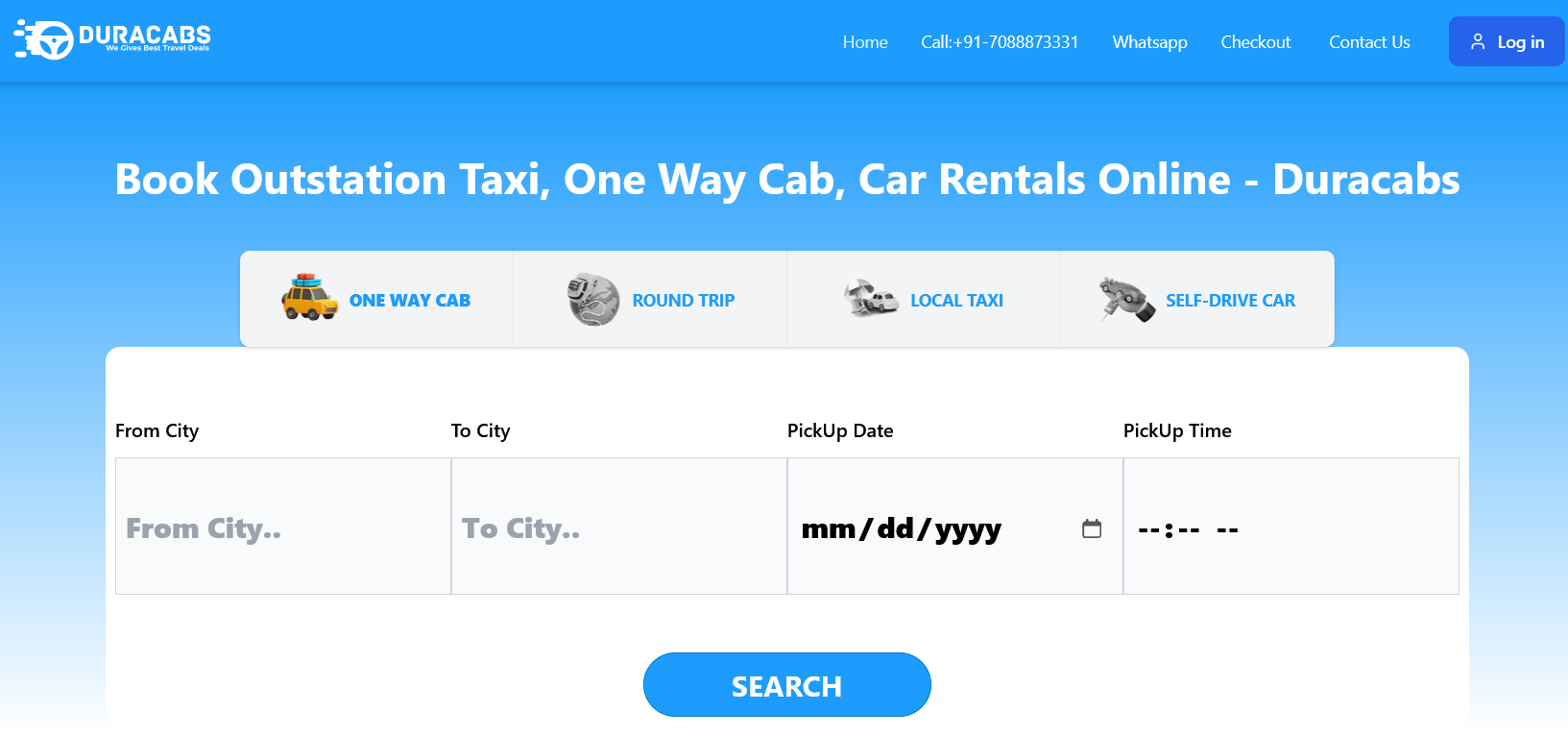 Premium Cab & Taxi Service in India Book 24_7 One Way Cab