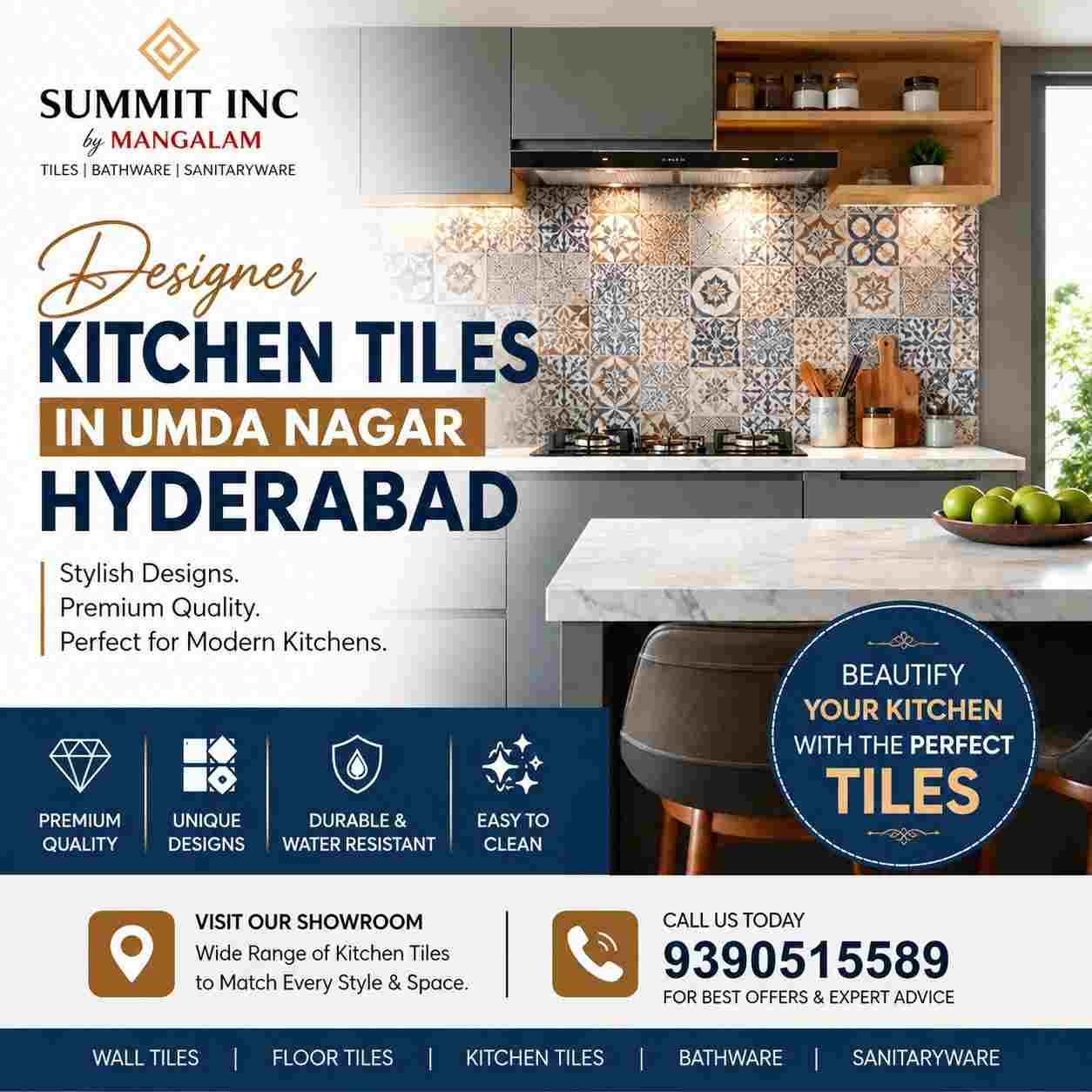 Designer Kitchen Tiles in Umda Nagar Hyderabad