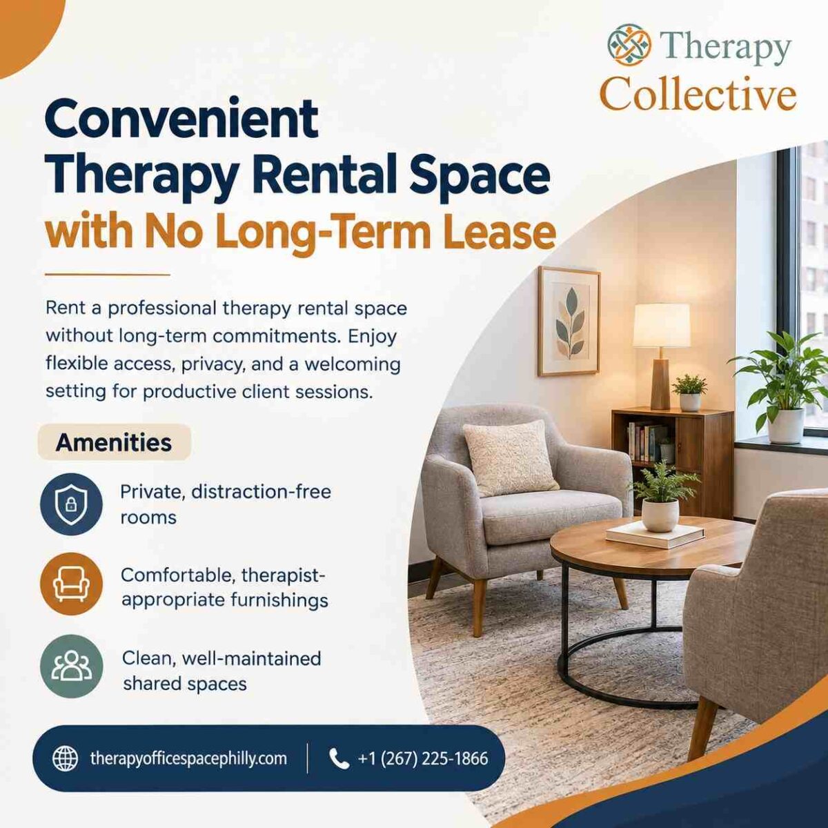 Convenient Therapy Rental Space with No Long-Term Lease-100kb
