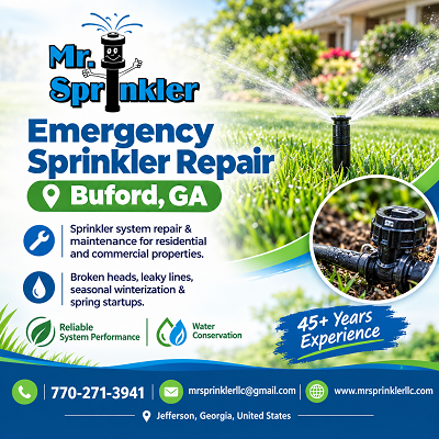 Emergency Sprinkler Repair Buford, GA