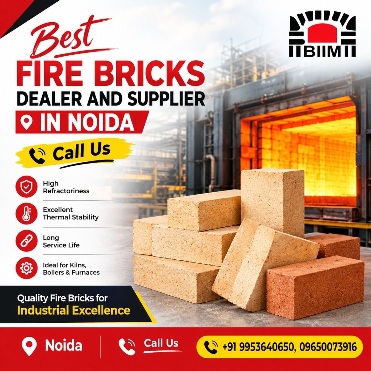 Best Fire Bricks Dealer and Supplier in Noida Call Us