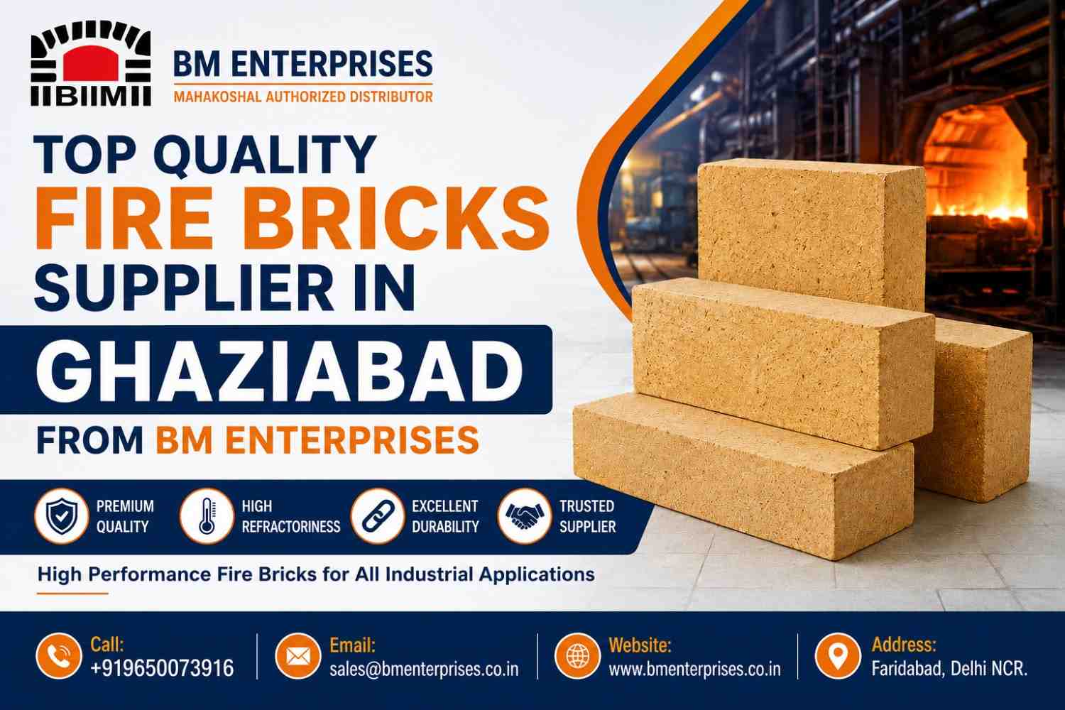 Top Quality Fire Bricks Supplier in Ghaziabad BM Enterprises