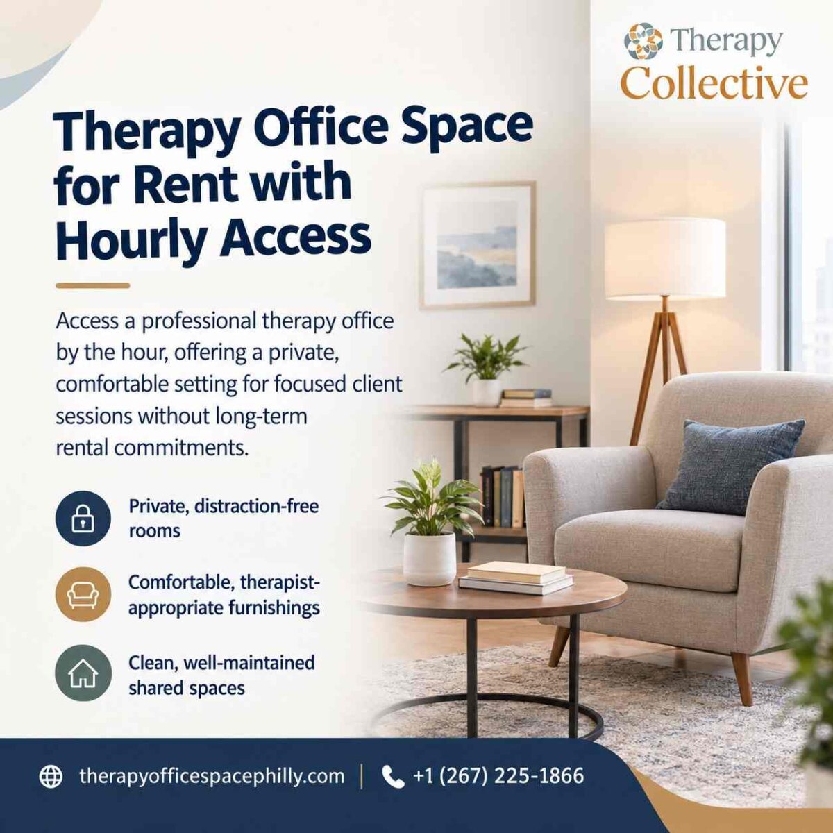 Therapy Office Space for Rent with Hourly Access-100kb