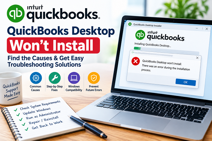 QuickBooks Desktop won't install