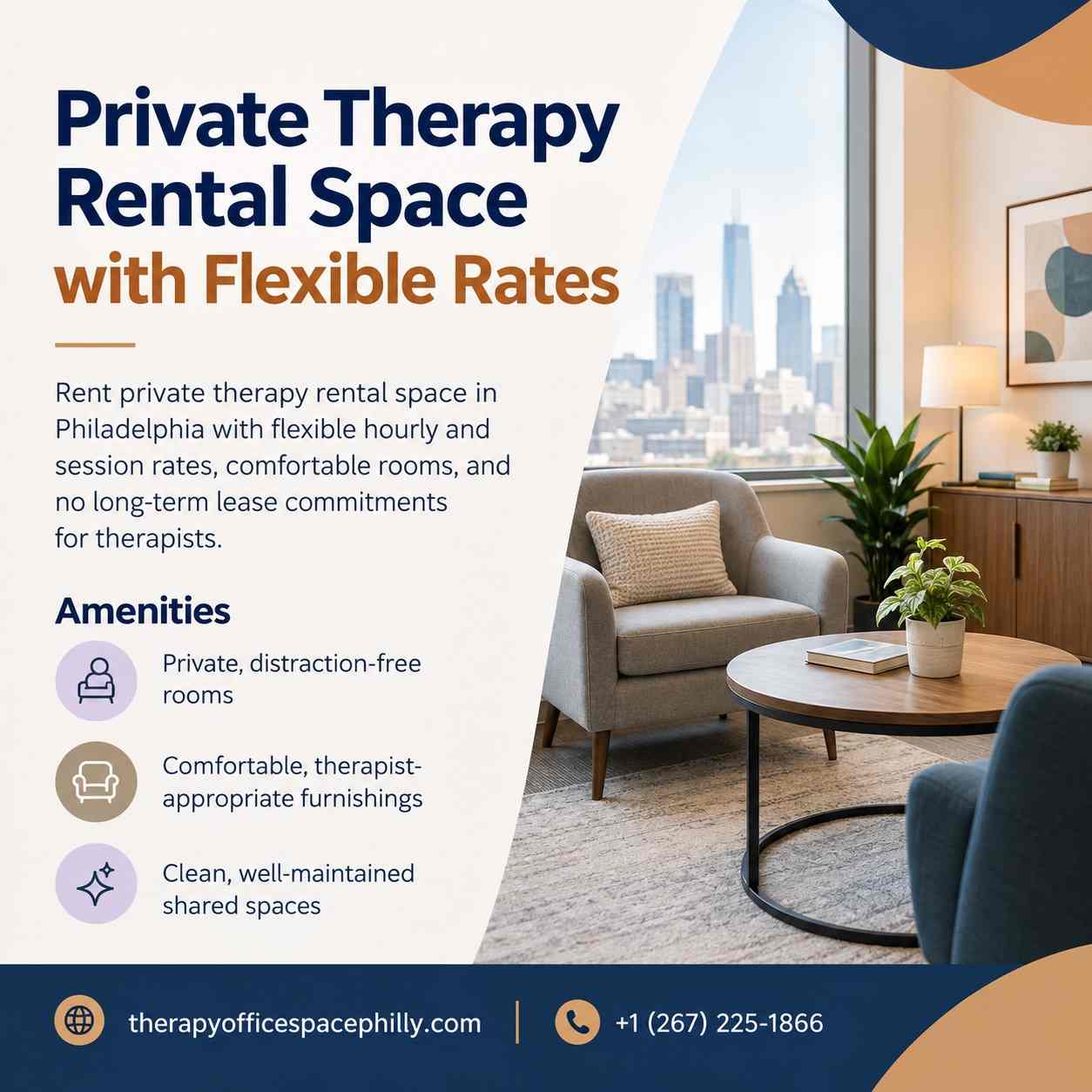 Private Therapy Rental Space with Flexible Rates-100kb