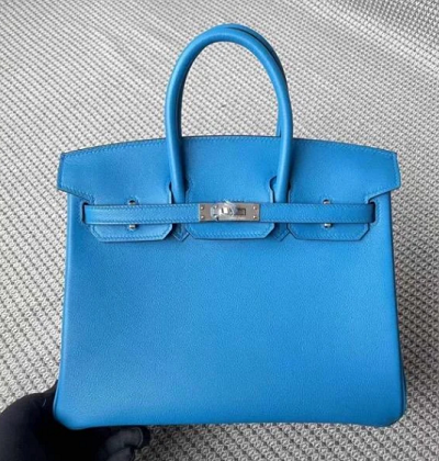 HERMES Birkin 25 Zanzibar Blue
