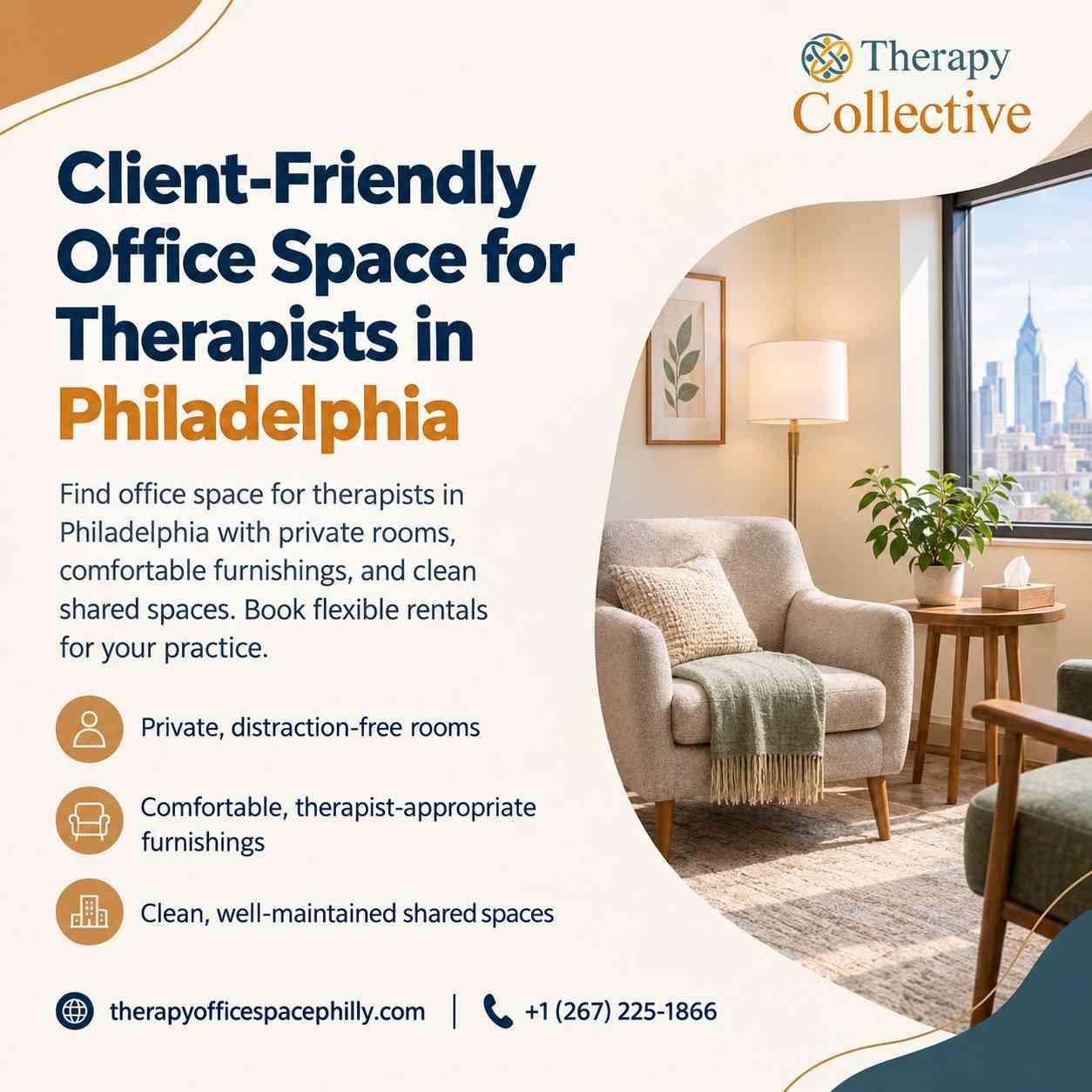 Client-Friendly Office Space for Therapists in Philadelphia-100kb