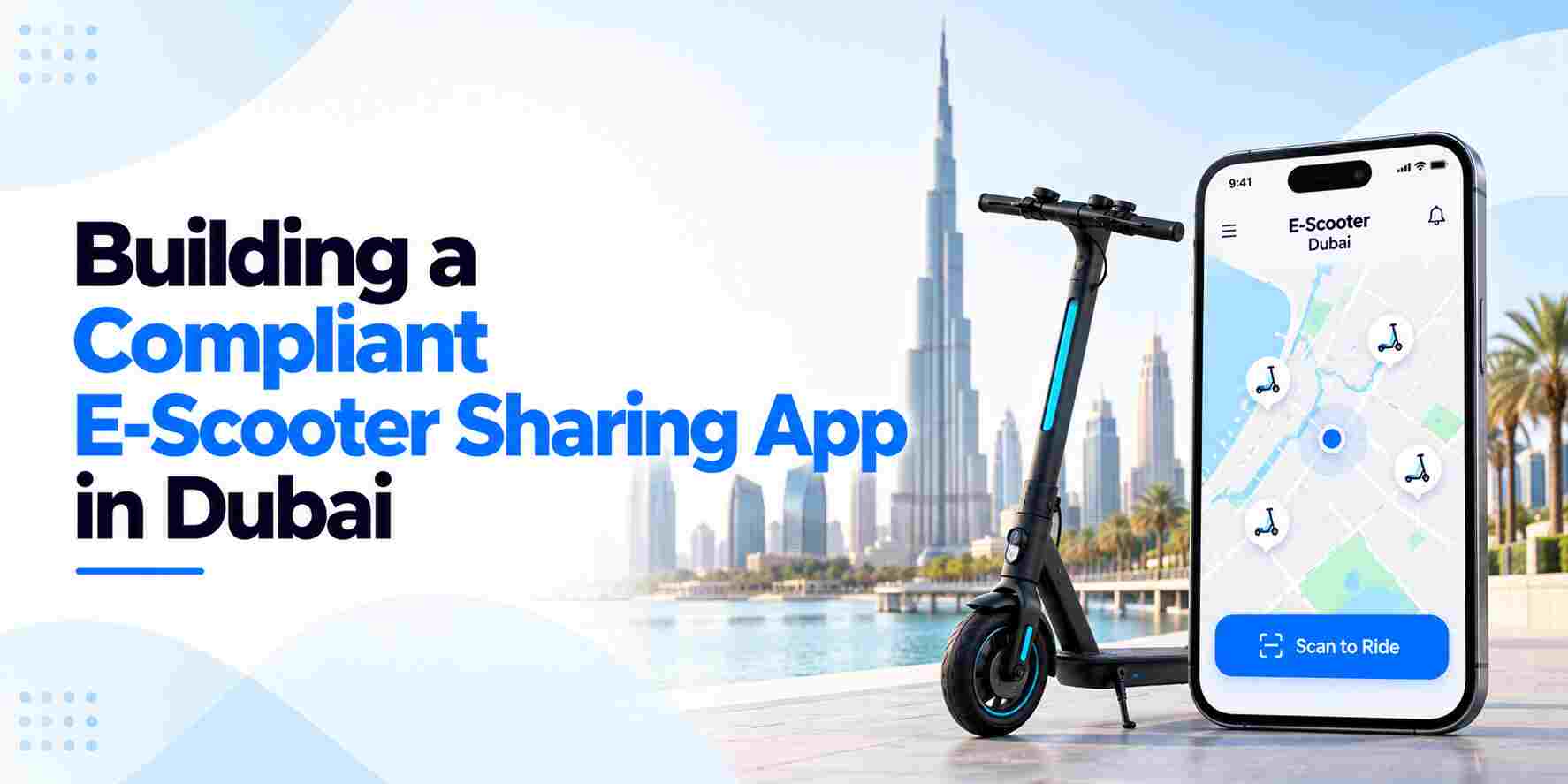 Dubai E-Scooter App Development Banner