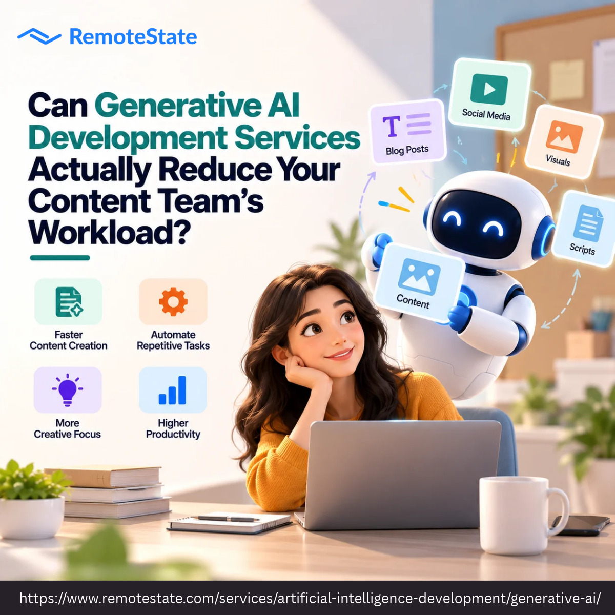 Can Generative AI Development Services Actually Reduce Your Content Team's Workload_