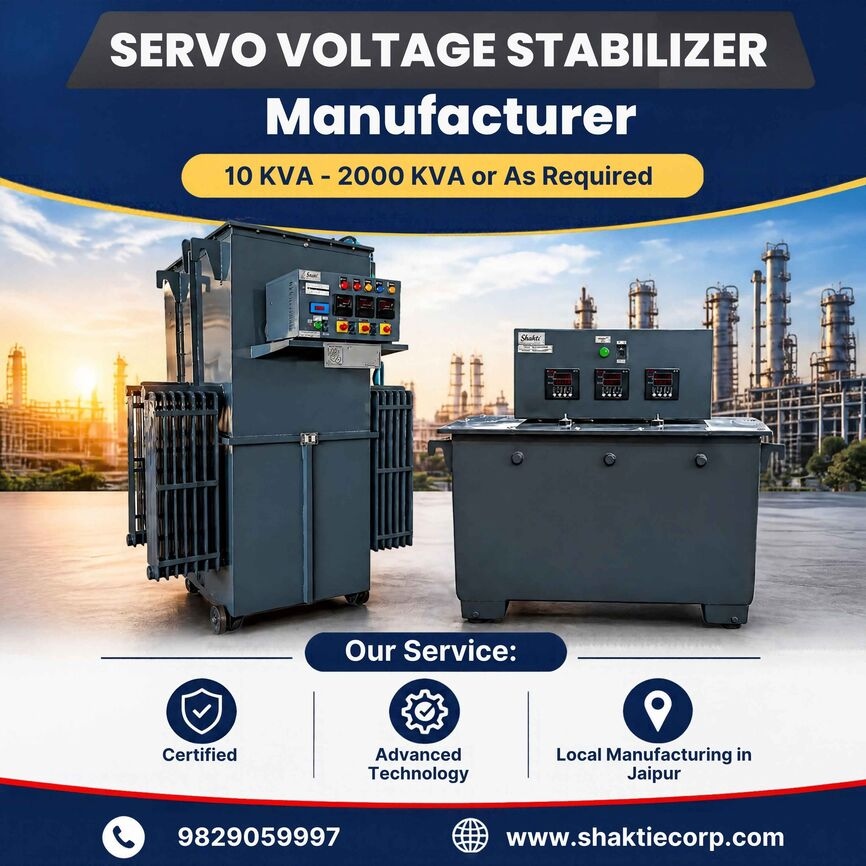 Certified Servo Voltage Stabilizer Manufacturer – 10 KVA to 2000 KVA