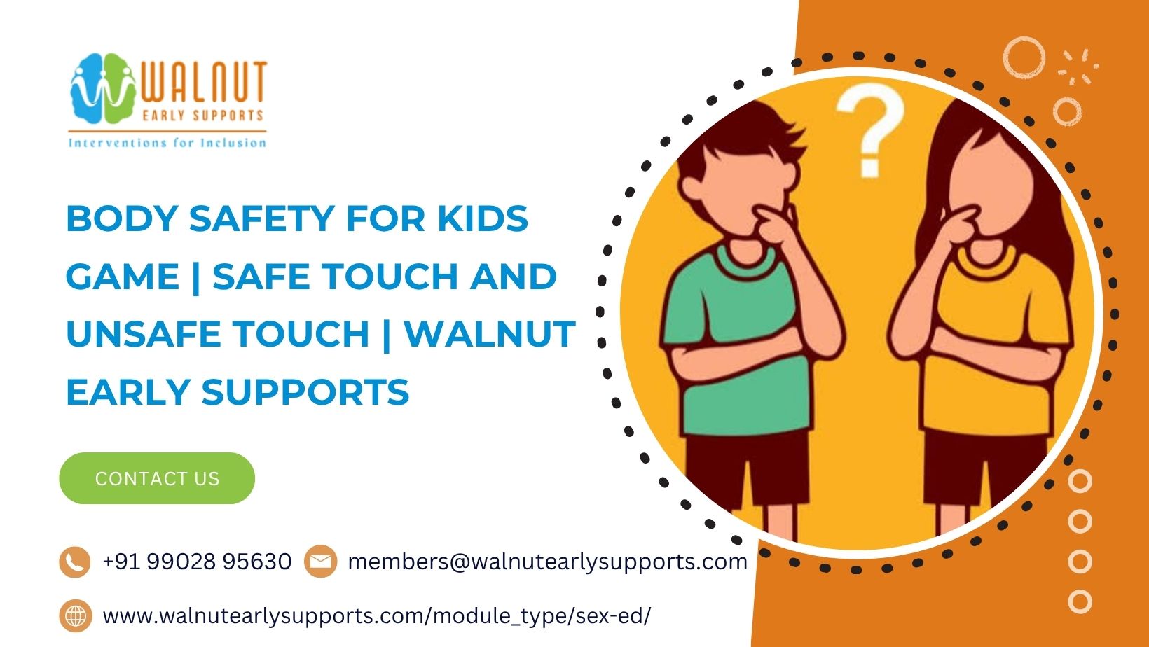 Body Safety for Kids Game  Safe Touch and Unsafe Touch  Walnut Early Supports